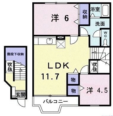 ベルデュールの物件間取画像