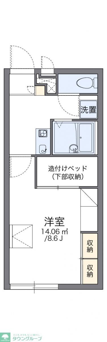 レオパレスＨＩＲＯの物件間取画像