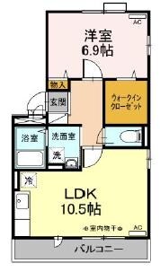 スカイコートＡの物件間取画像