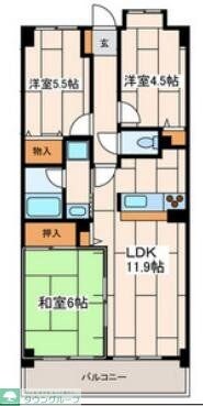 フレグランス稲田堤の物件間取画像