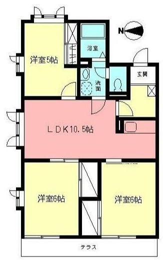 グレイスコートD棟の物件間取画像