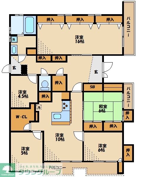 サンヒルズマンションの物件間取画像