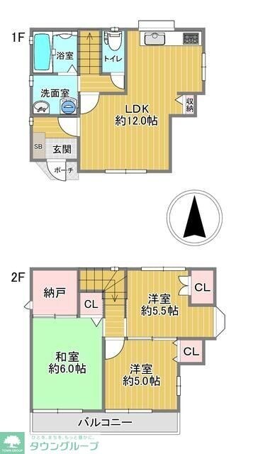 座間市入谷西4丁目戸建の物件間取画像