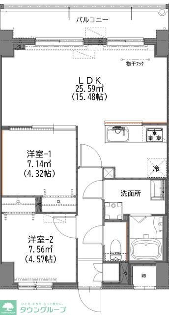 マイコート日野新町の物件間取画像