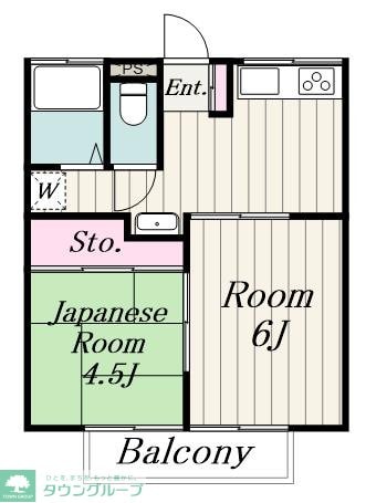 第10もえぎ野ハイツの物件間取画像