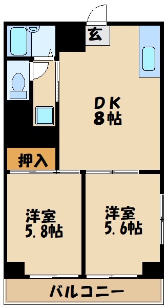 ハグロビルの物件間取画像