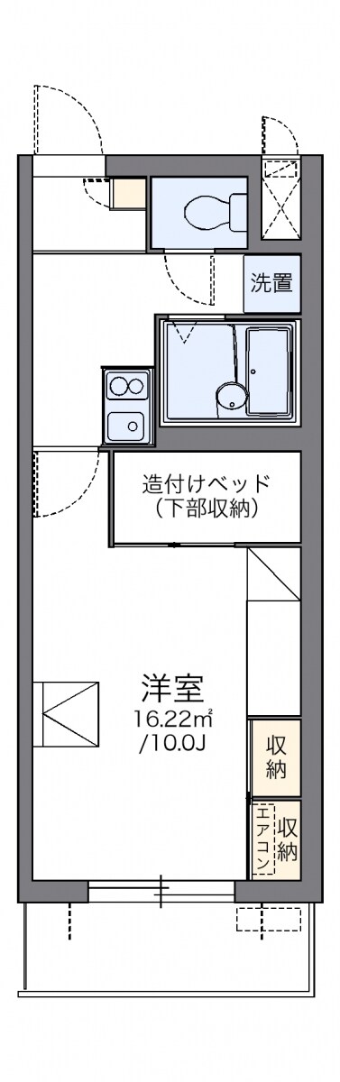 レオパレスパルコートＥの物件間取画像