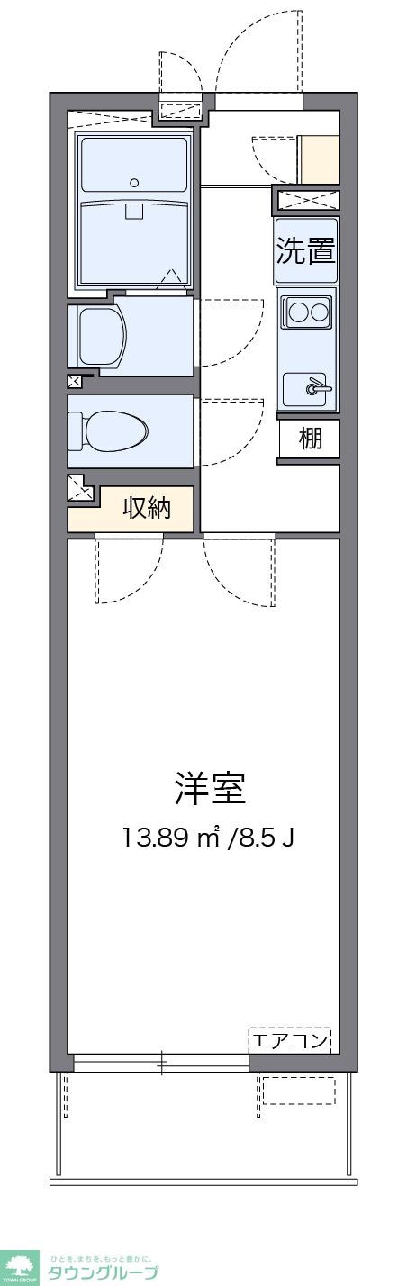 クレイノレジデンス矢上の物件間取画像