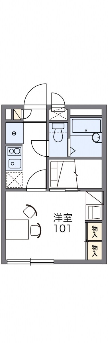 レオパレスＫイングの物件間取画像