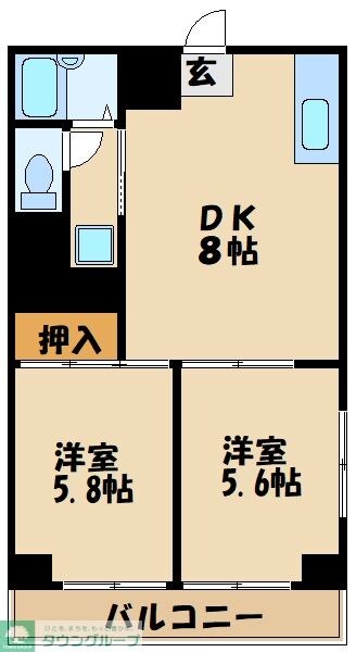 ハグロビルの物件間取画像