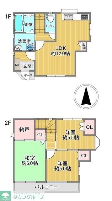 座間市入谷西4丁目戸建の物件間取画像