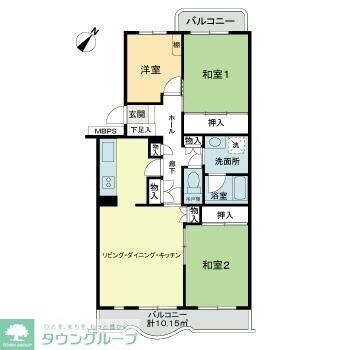 さがみ野パークハイツ（Ｂ棟）の物件間取画像