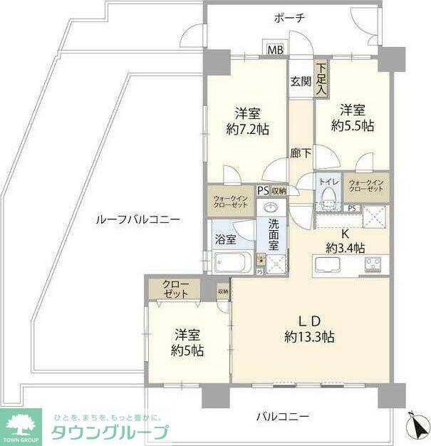 バースシティ溝の口ＷＥＳＴ（０２１２６０）の物件間取画像