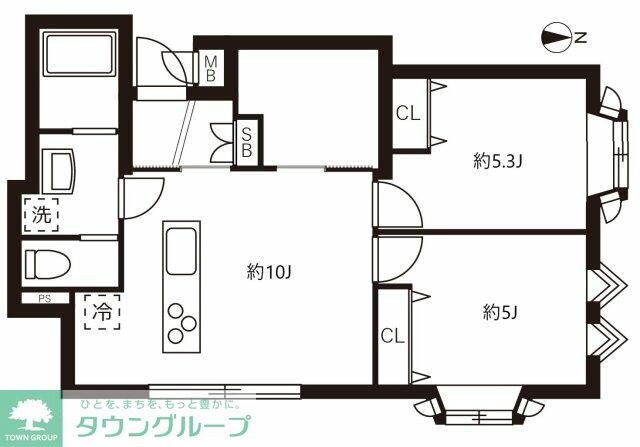 エマーレ国立の物件間取画像