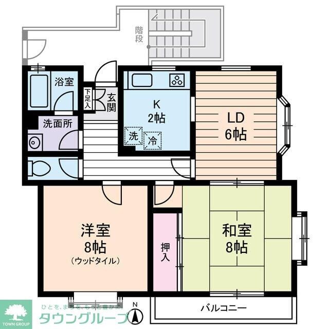 メゾンビアンペルレの物件間取画像