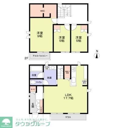 小金井市東町３丁目戸建の物件間取画像