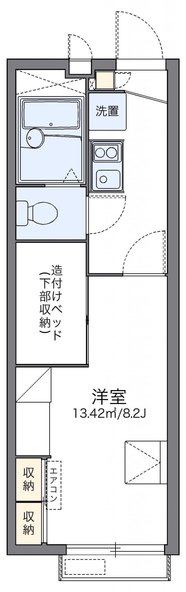 レオパレス砂漠のバラの物件間取画像