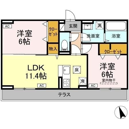 カサヴェールの物件間取画像