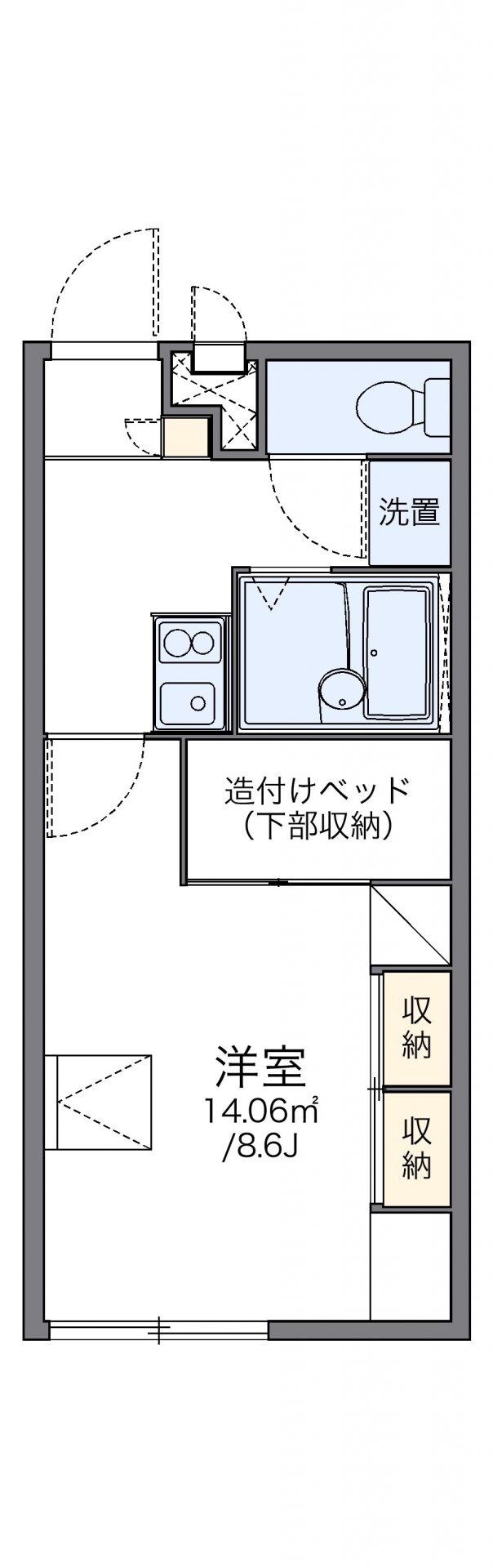 レオパレスジゴジ１の物件間取画像