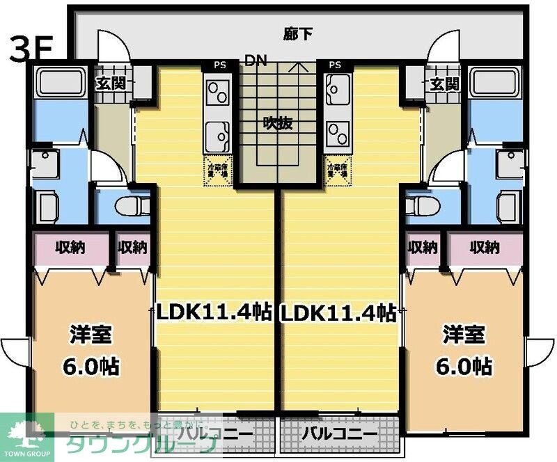 リバーサイド一番館の物件間取画像