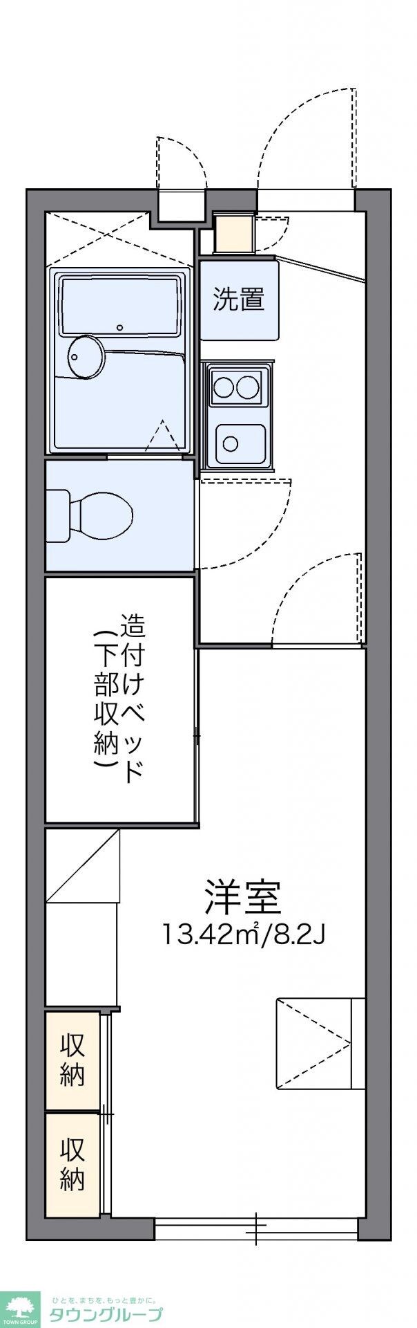 レオパレスヒルズ日野IIの物件間取画像