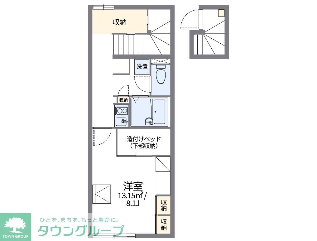 レオパレスクレストコートの物件間取画像