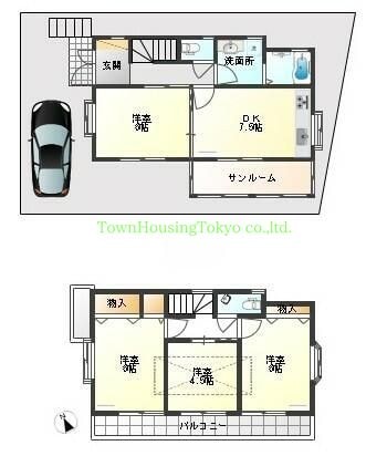 高井戸東１丁目貸家の物件間取画像