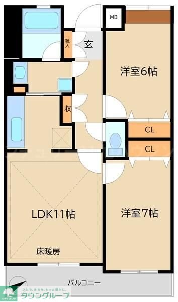 プラム１２の物件間取画像