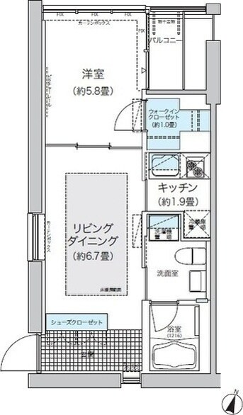 ガーデニエール砧ウエストの物件間取画像
