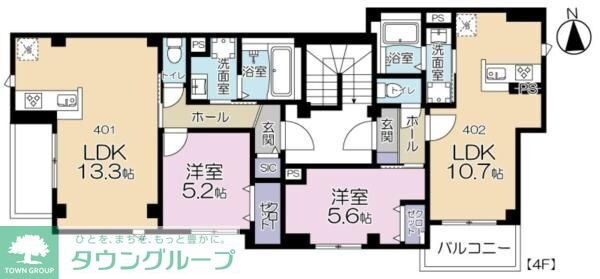 リヴェールＫの物件間取画像