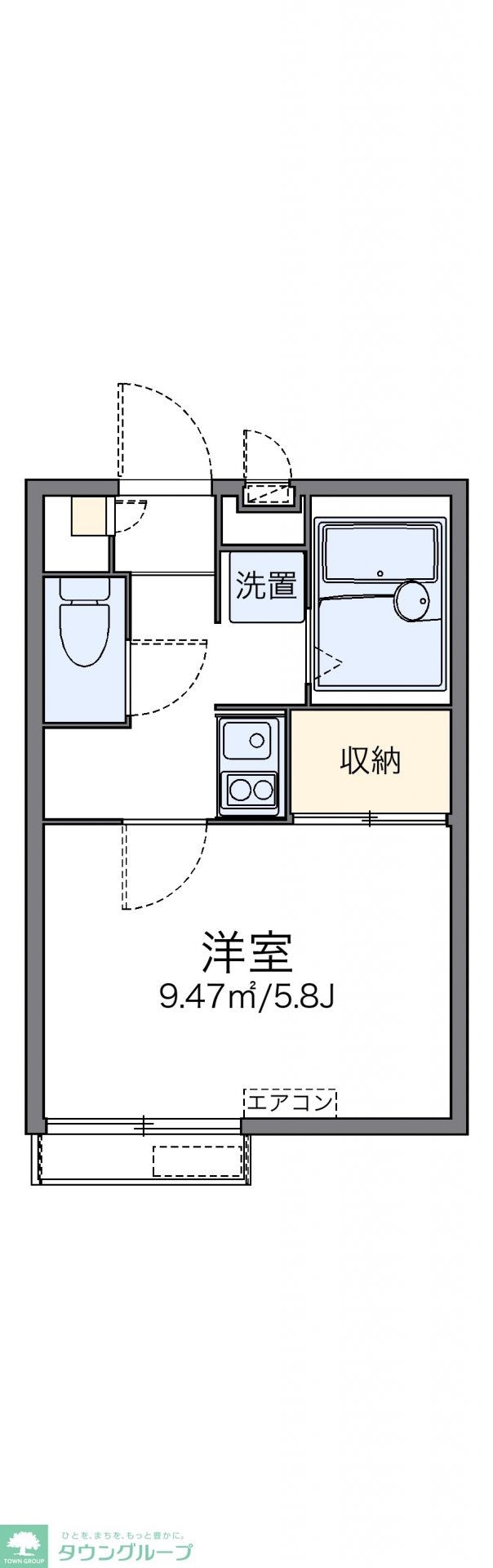 レオパレス上用賀三丁目の物件間取画像