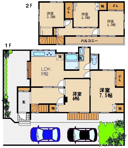 程久保貸家の物件間取画像