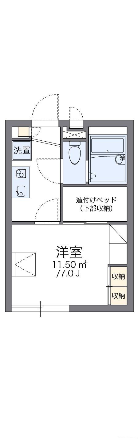 レオパレスアクシスIIの物件間取画像