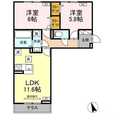 カサヴェールの物件間取画像