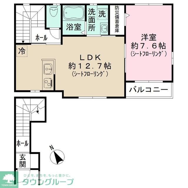 ＦＩＯＲＥ１の物件間取画像