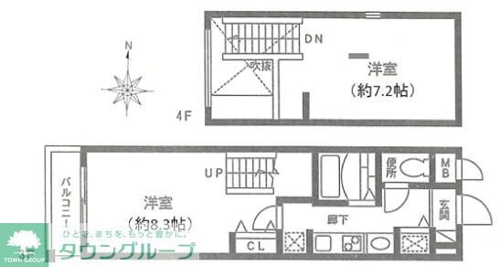 シースペース経堂の物件間取画像