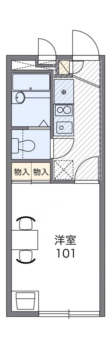 レオパレスフィオラの物件間取画像