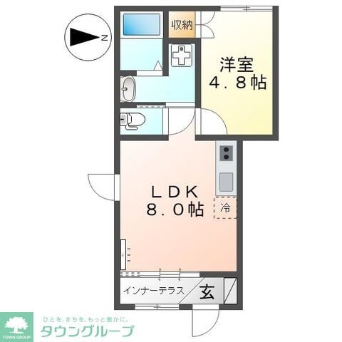 ソラール楓Ｂの物件間取画像