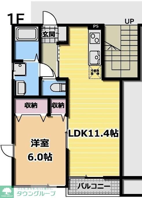 リバーサイド一番館の物件間取画像