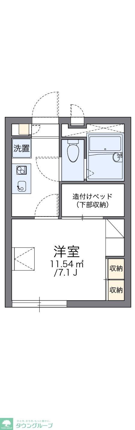 レオパレスレクリチュール立川の物件間取画像