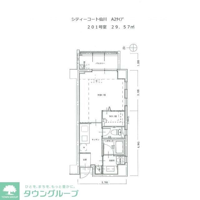 シティーコート仙川の物件間取画像