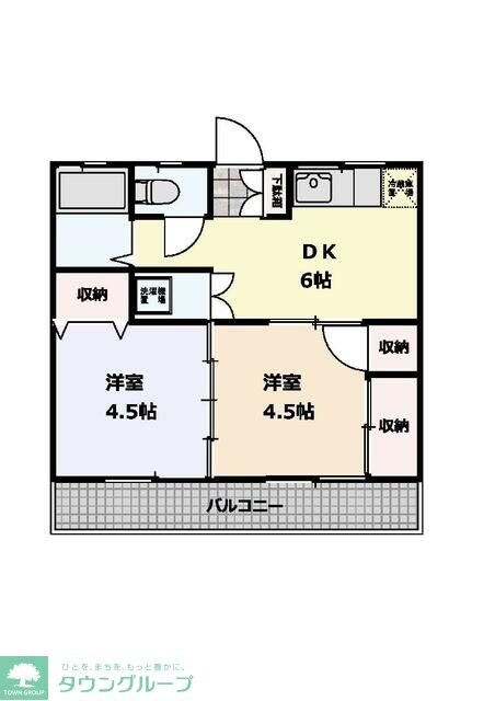 柿の木マンションの物件間取画像