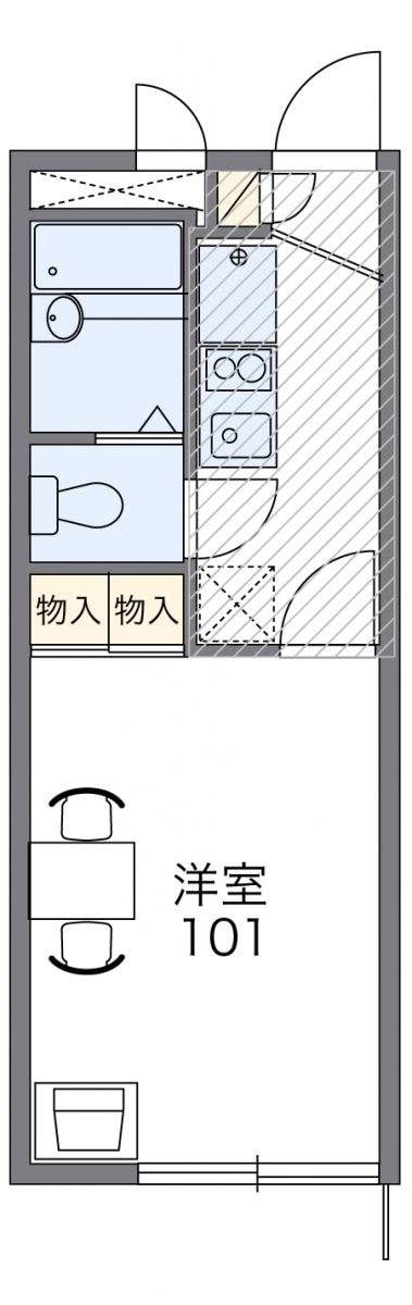 レオパレスＡＤＡＭＡＮＴIIの物件間取画像