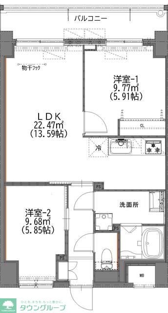 マイコート日野新町の物件間取画像