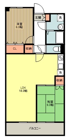 東大和グリーンタウン３号棟の物件間取画像