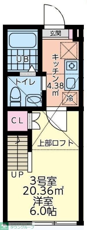 グリュックス中神の物件間取画像