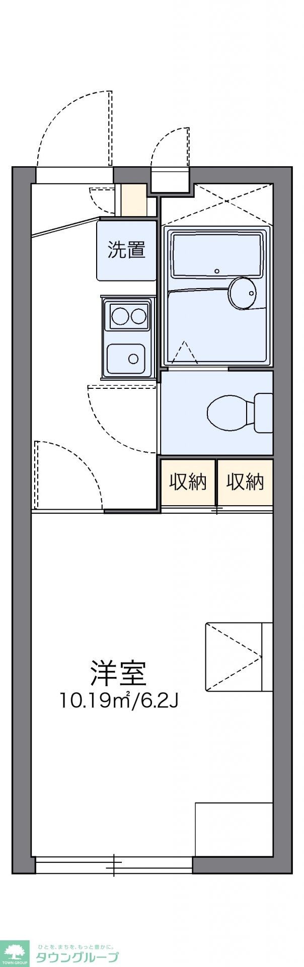 レオパレスマーブル代継の物件間取画像