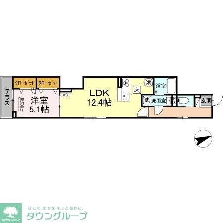 D-ROOM八幡町の物件間取画像