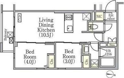 イプセ中野三丁目の物件間取画像