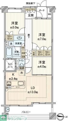 リーベスト高井戸の物件間取画像